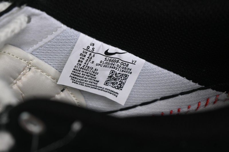 Nike Air Force 1 '07 Low Stussy Collaboration - Black/Red Label Low-Top Casual Sneakers - SJ6698-008