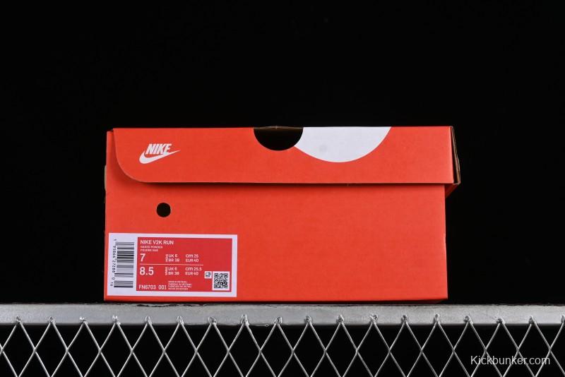 Nike Runtekk V2K Retro Low-Top Running Shoes with Cushlon Foam and Anti-Slip Design - FN6703-001
