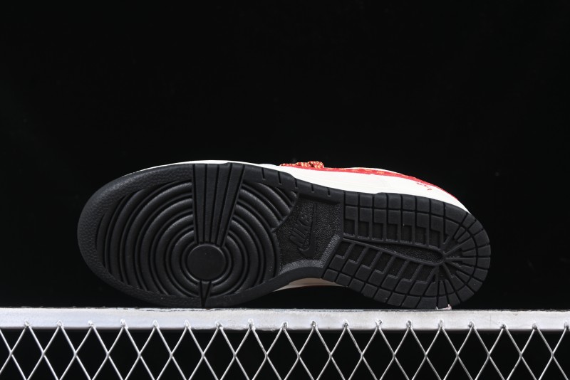 Nike SB Dunk Low Year of the Snake Series Monogram Red Swoosh Anniversary Custom Low-Top Casual Skate Shoes - DJ2024-081
