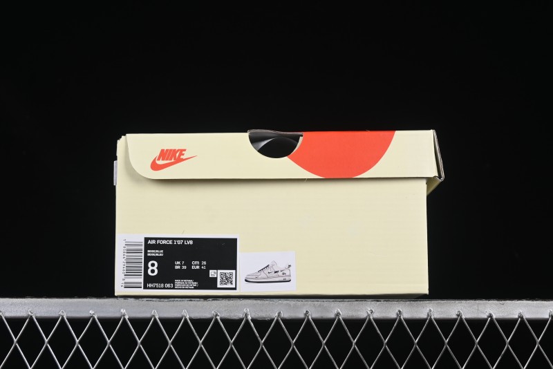 Nike Air Force 1 '07 Low Stussy Collaboration Grey Swoosh Casual Sneakers - HH7518-063