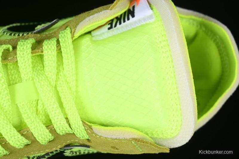 Nike Off White x Air Force 1 Low OW Collaboration Transparent Yellow Sneakers - AO4606-700