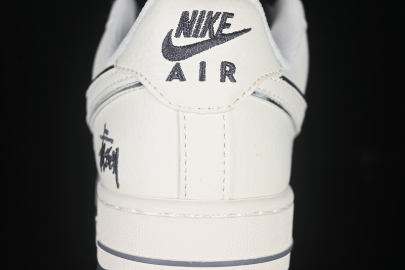Nike Air Force 1 '07 Low Stussy Collaboration Beige Grey Casual Sneakers - XZ6188-726