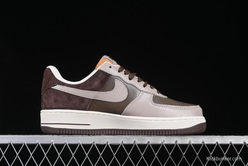 Nike Air Force 1 '07 Low BAPE Collaboration Grey Green Brown Low-Top Casual Sneakers - KK1988-039