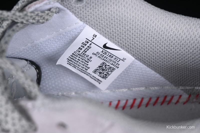 Nike Air Force 1 '07 Low Stussy Collaboration Silver Trim Black Swoosh Low-Top Casual Sneakers - XZ6188-912