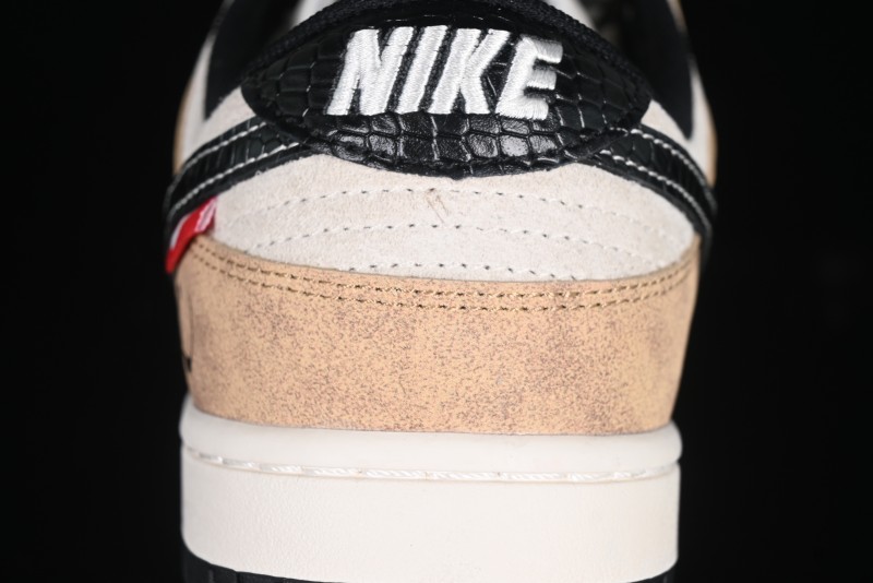 Nike SB Dunk Low Year of the Snake Wheat Black Swoosh Anniversary Custom Low-Top Casual Skate Shoes - YX5066-267