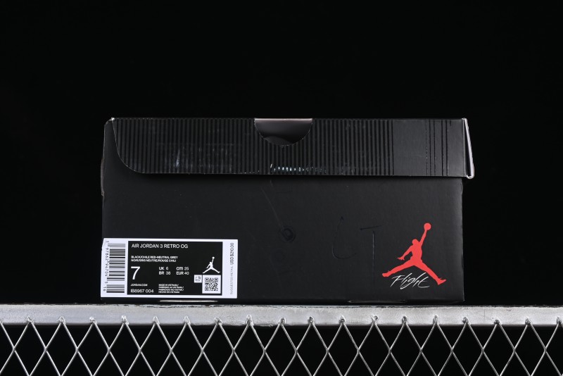 Nike Air Jordan 3 OG "Rare Air" Retro Basketball Shoes with Reverse Swoosh Design - IB8967-004