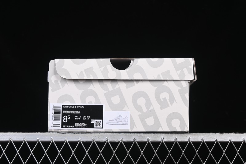 Nike Air Force 1 '07 Low The North Face x CDG Light Bone Swoosh Casual Sneakers - BB7518-014