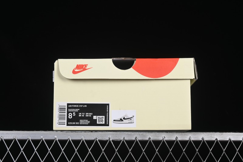 Nike Air Force 1 '07 Low Stussy Collaboration Black Grey Patchwork Low-Top Casual Sneakers - XZ6188-363