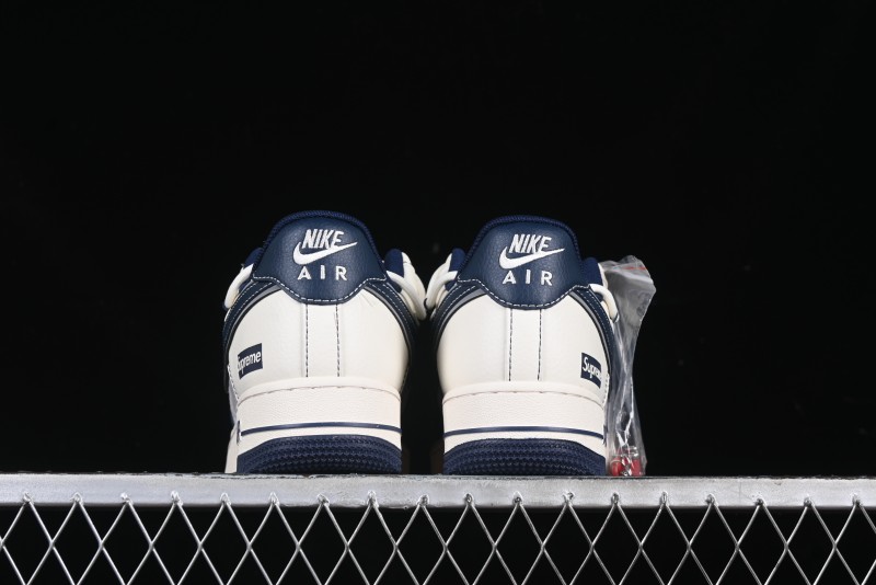 Nike Air Force 1 '07 Low Supreme Collaboration Beige Blue Low-Top Casual Sneakers - DM6688-018