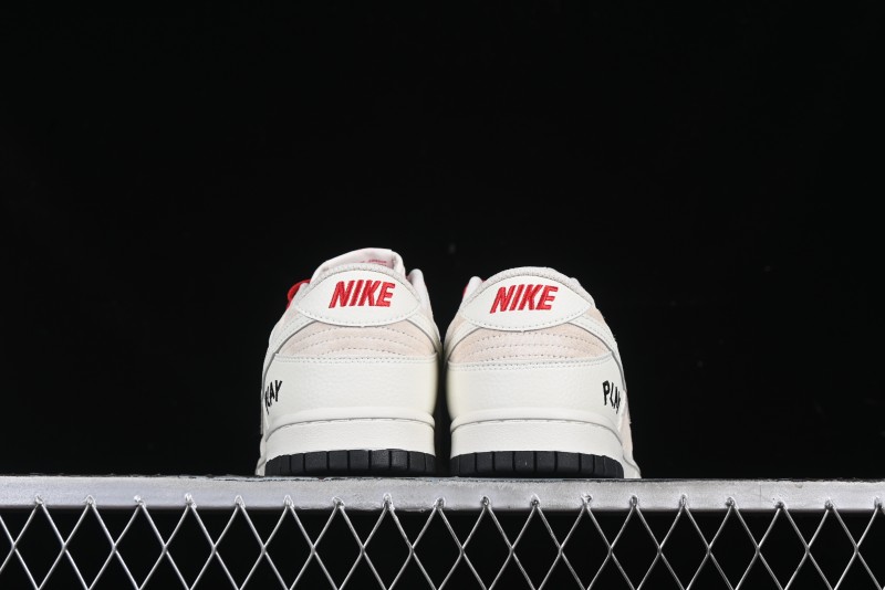 Nike SB Dunk Low Comme des Garcons Play Heart White Anniversary Custom Low-Top Casual Skate Shoes - DJ2024-052