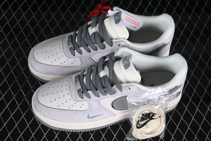 Nike Air Force 1 '07 Low The North Face Collaboration Grey Pigskin Grey Sole Low-Top Casual Sneakers - XZ6188-915