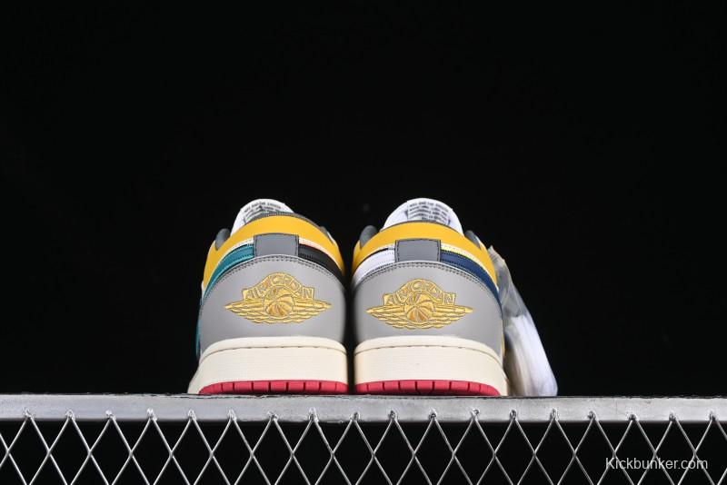 Nike Air Jordan 1 Low AJ1 Mismatch Colorway Low-Top Casual Sneakers - HV4511-133