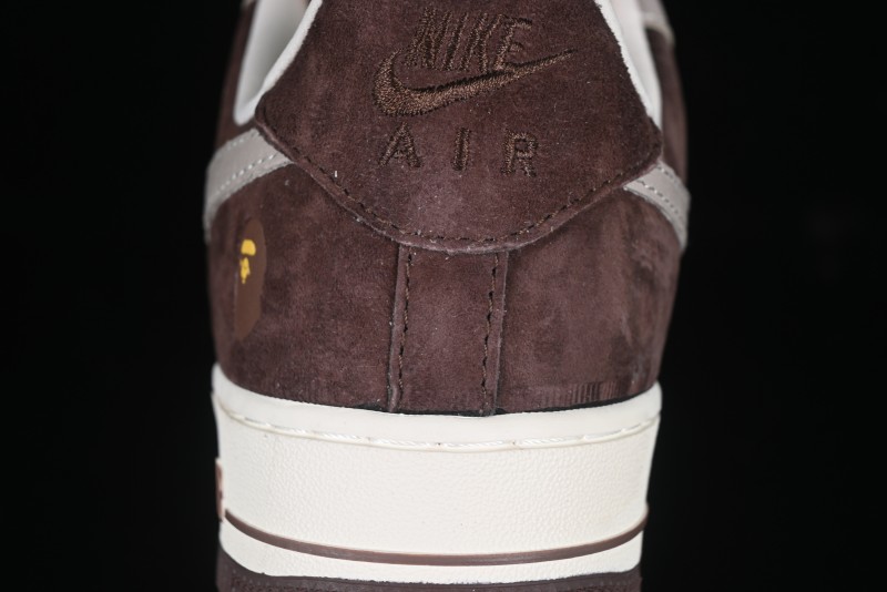 Nike Air Force 1 '07 Low BAPE Collaboration Grey Green Brown Low-Top Casual Sneakers - KK1988-039