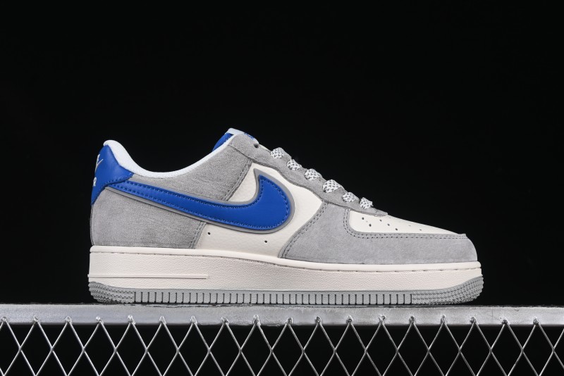 Nike Air Force 1 '07 Low The North Face Collaboration Grey Blue Swoosh Casual Shoes - XZ6188-745