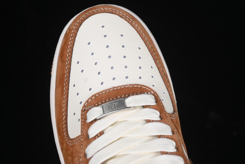 Nike Air Force 1 '07 Low Supreme Year of the Snake Limited Edition Green Brown Double Swoosh Casual Sneakers - DM6688-025