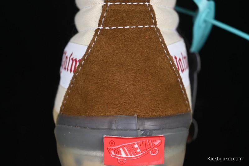 Palm Angels x Vans Sk8-Mid Mid-Top Casual Skate Shoes with Vintage-Inspired Design - VN000CRPGRN