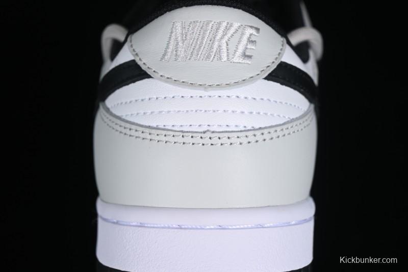 Nike Dunk Low Letter Panda Black Grey High Street Deconstructed SB Strap Low-top Casual Skate Shoes - CW1590-100
