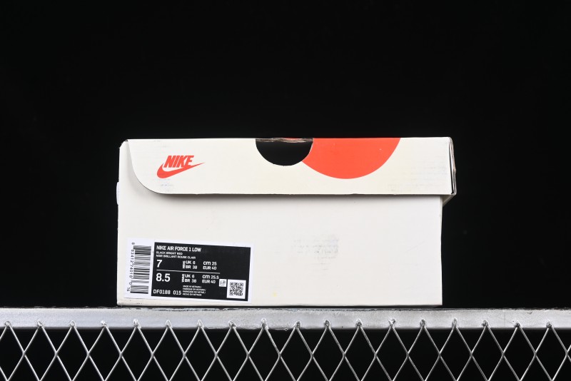 Nike Air Force 1 '07 Low Casual Sneakers in Heartbeat Orange with Full-Length Air Cushion - DF0188-015