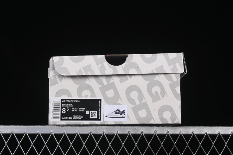 Nike Air Force 1 '07 Low The North Face Collaboration Beige Blue Patchwork Drawstring Casual Shoes - SJ1198-107