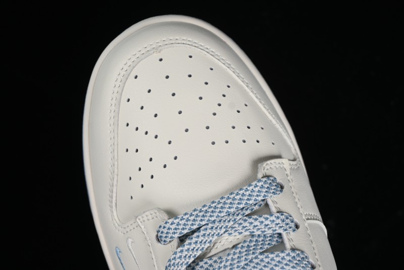 Nike SB Dunk Low LV Collaboration - Double Swoosh Beige Blue Anniversary High-End Custom Low-Top Casual Skate Shoes - XX2025-308