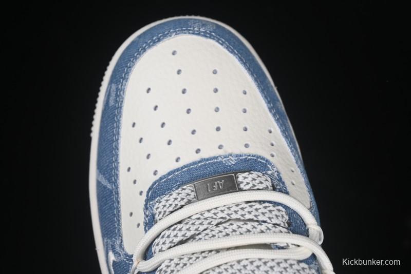 Nike Air Force 1 '07 Low Levi's Denim Patchwork Lace-Up Casual Sneakers - SJ1198-001