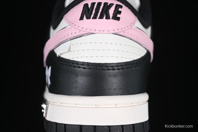 Nike SB Dunk Low Butterfly Bow Black White Pink Low-Top Casual Skate Shoes - BP1220-009