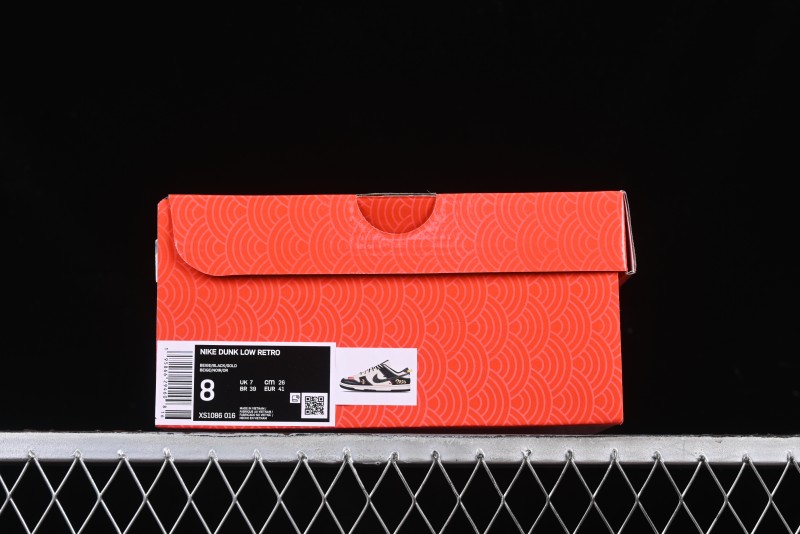 Nike SB Dunk Low Supreme Year of the Snake Limited Edition Black Snake Print Low-Top Casual Sneakers - XS1086-016