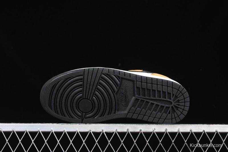 Nike Air Jordan 1 Low OG AJ1 White Yellow Black Swoosh Casual Sneakers - CZ0790-107