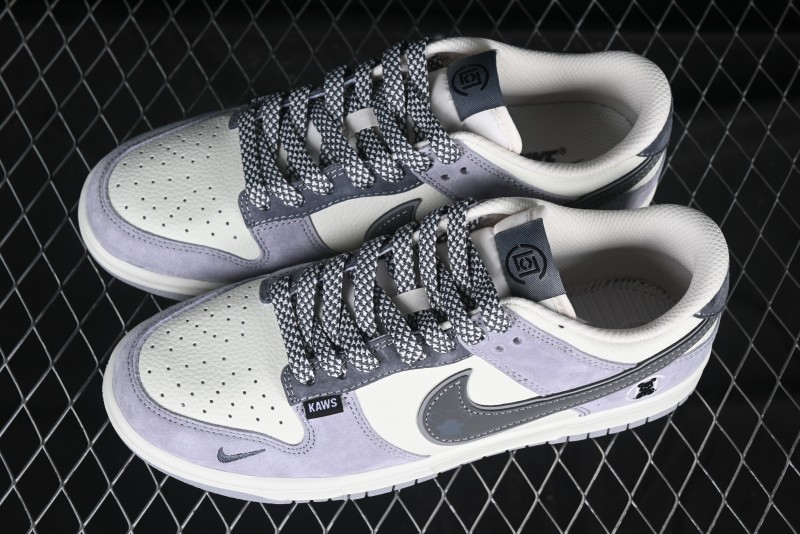 Nike SB Dunk Low Collaboration with Violent Bear Light Grey Pig Anniversary Edition High-End Custom Low-Top Casual Skate Shoes - DJ2024-109