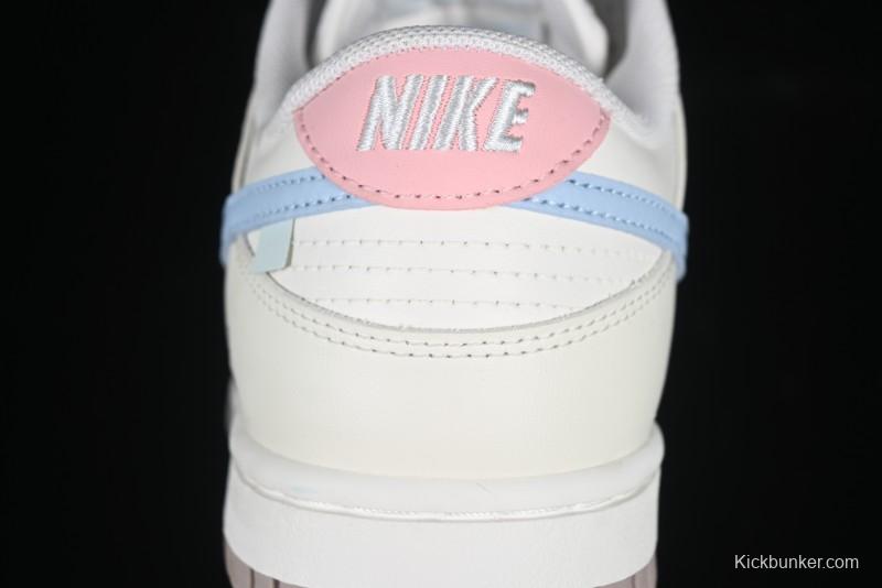 Nike Dunk Low "Pastel Panda" - Cream with Baby Blue & Pink Accents