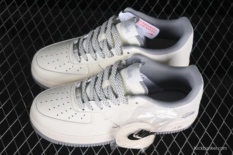 Nike Air Force 1 Low x Stussy "Light Bone and Grey" – Premium Collaboration Sneakers