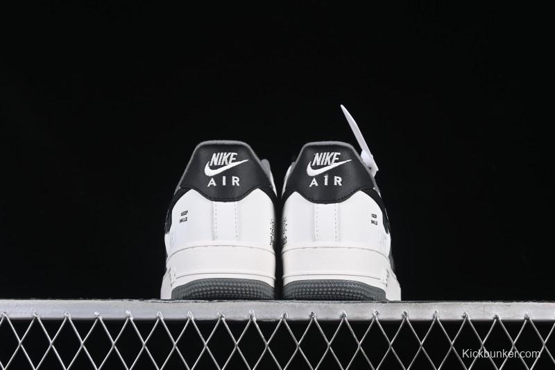 Nike Air Force 1 MVP "Rock Plan" Custom Edition - Black & White