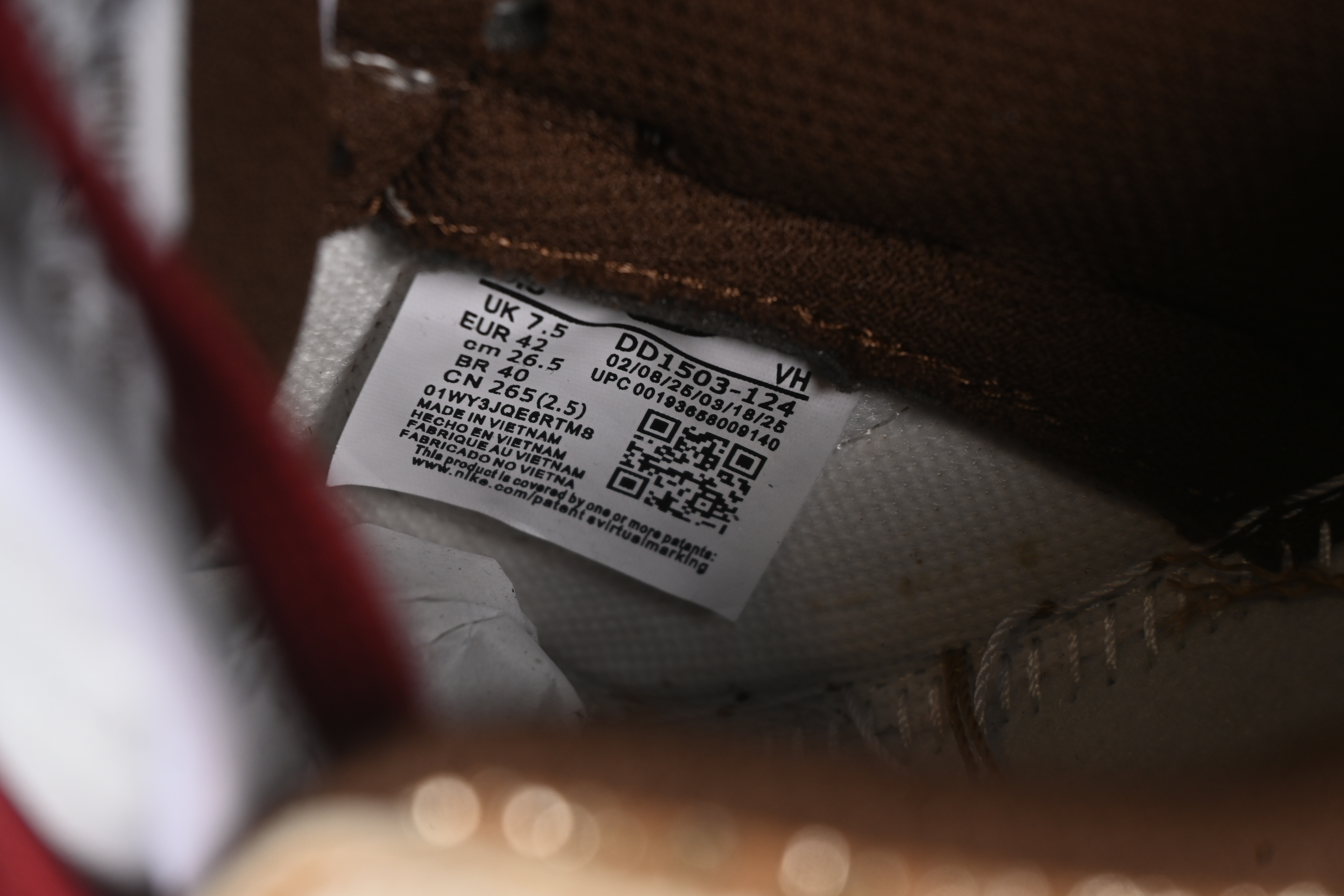 Nike Dunk Low Retro Casual Sneakers in Brown and Sail with Panda Mischief CNY Snake Year Design - DD1503-124