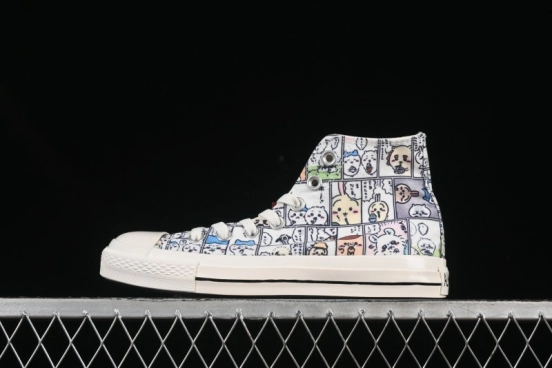 Converse Chiikawa x Converse All Star CM Hi Usagi Emoji Collaboration High Top Casual Sneakers - 1SE426