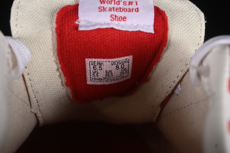 Vans Sk8-Low White Red Checkerboard Slip-Resistant Casual Skate Shoes - VN0A4UUK4W9