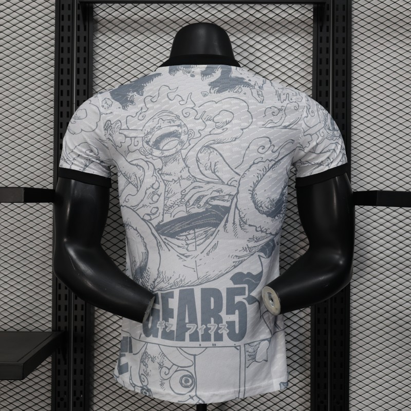 Player Version 2025 Japan White with One Piece Gear 5 Design Jersey