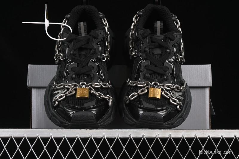 Balenciaga Phantom Sneaker 3XL Running Shoes with Transparent Heel Strap - W3XPL1882