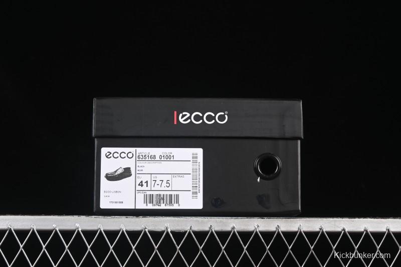ECCO Soft Moc Summer Genuine Leather Breathable Slip-On Driving Shoes - 63516801001
