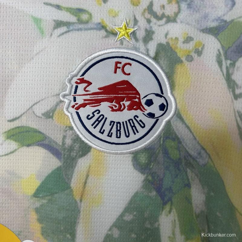 25/26 RB Salzburg White with Floral Pattern Jersey