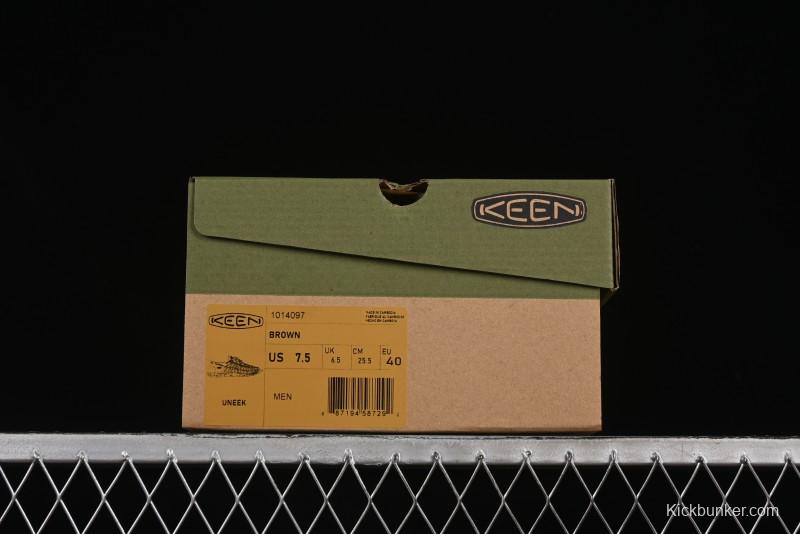 Keen Uneek Flat-M Woven Elastic Outdoor Sandals for Hiking and Water Activities - 1014097 Brown