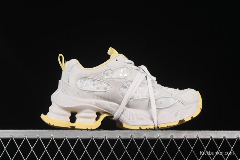 GG-CC Star Same Style Lace-up Hollow Out Dad Shoes with 5cm Height Increasing Sole - G25U9988