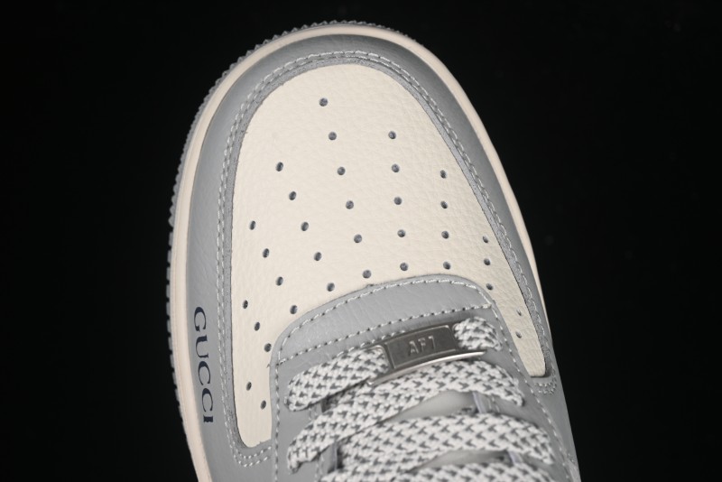 Nike Air Force 1 '07 Low Gucci Collaboration Grey Blue Swoosh Casual Sneakers - XS1958-543