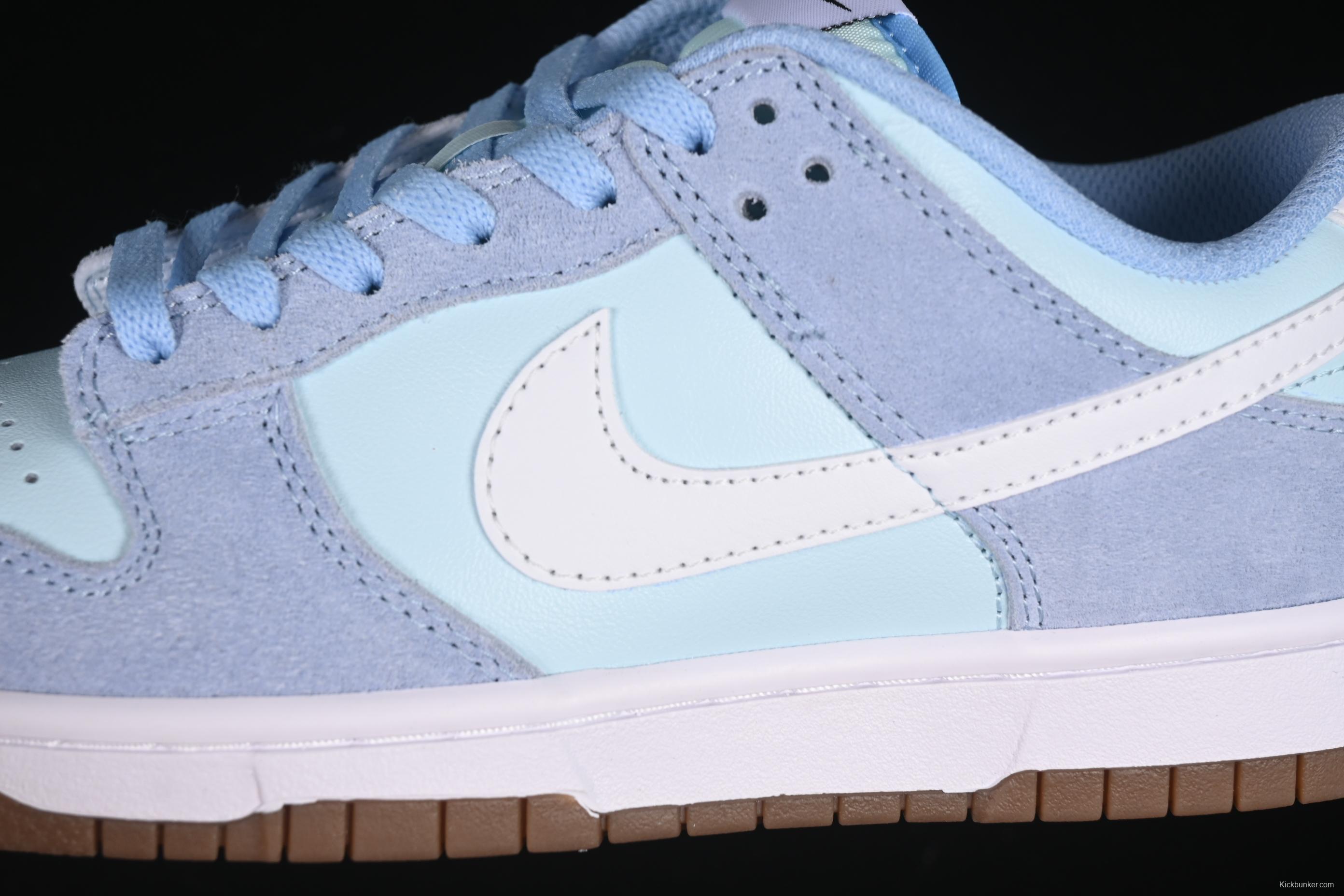 Nike Dunk Low Retro Casual Sneakers in Leather and Suede with Pre-Aged Coconut Milk Sole - IB6399-400