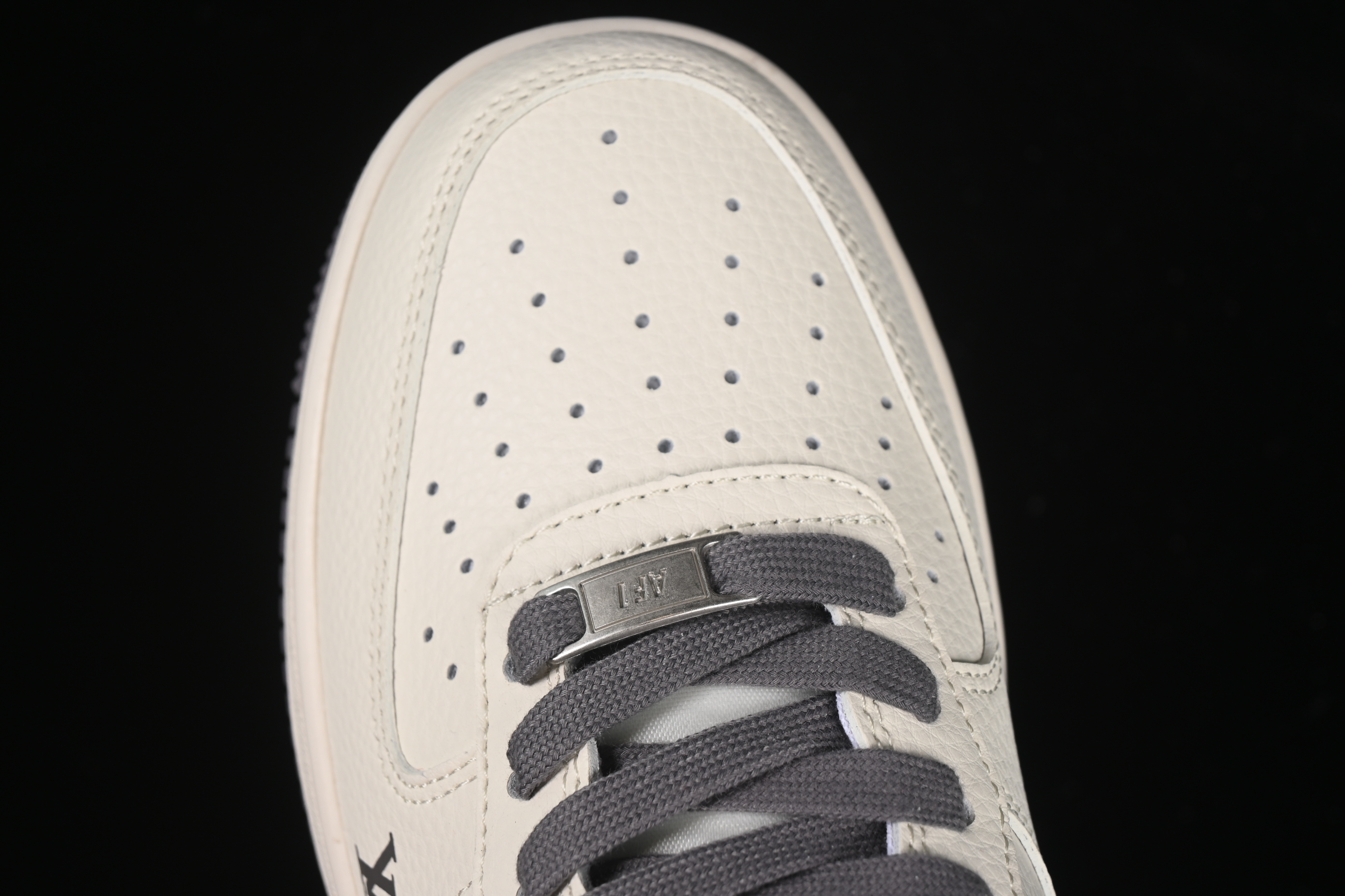 Nike Air Force 1'07 Low LV Collaboration Grey Denim Swoosh Casual Sneakers - XX3168-136