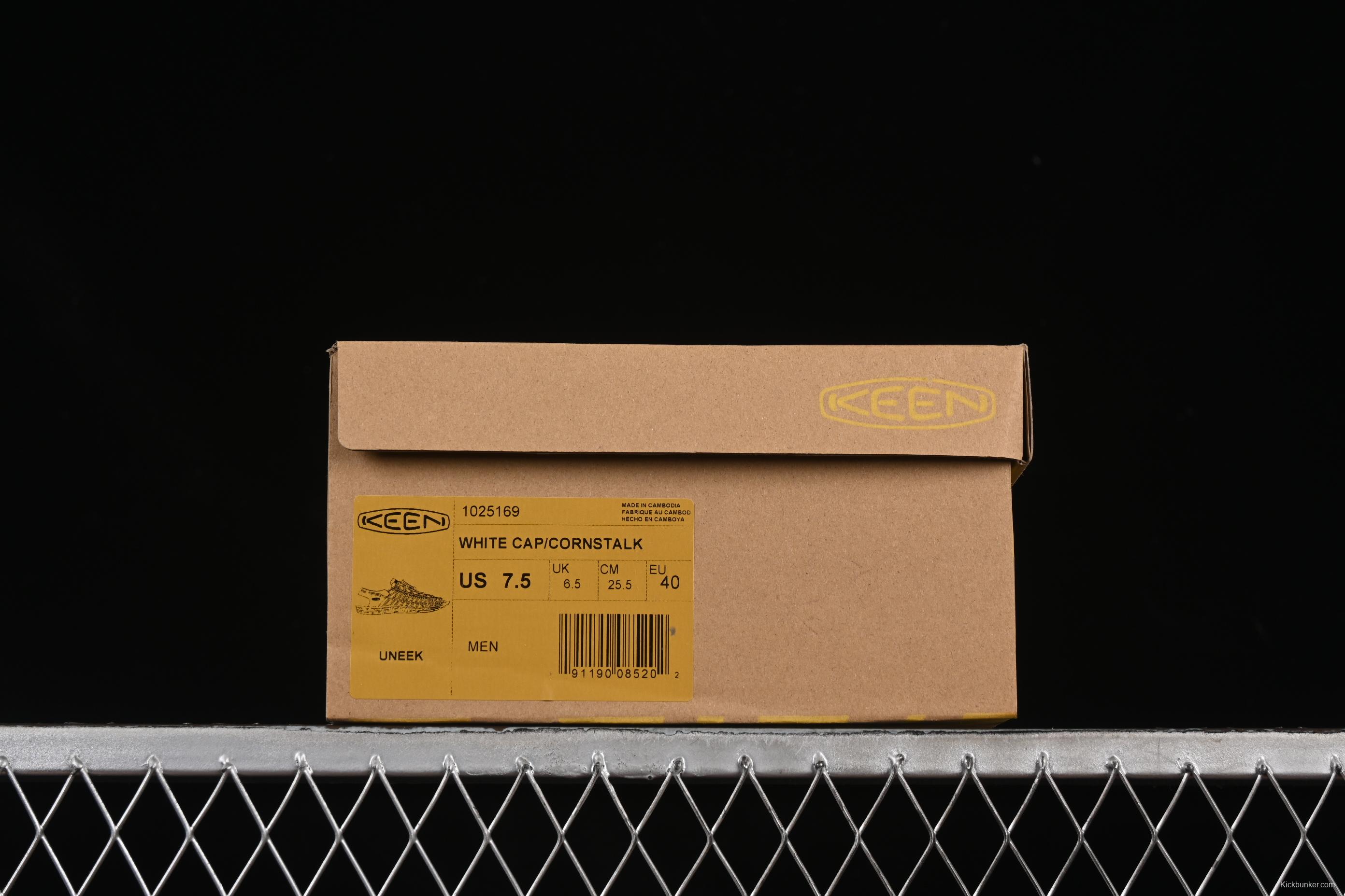 Keen Uneek Flat-M Woven Stretch Outdoor Water Sports Sandals - 1025169 WHITE CAP