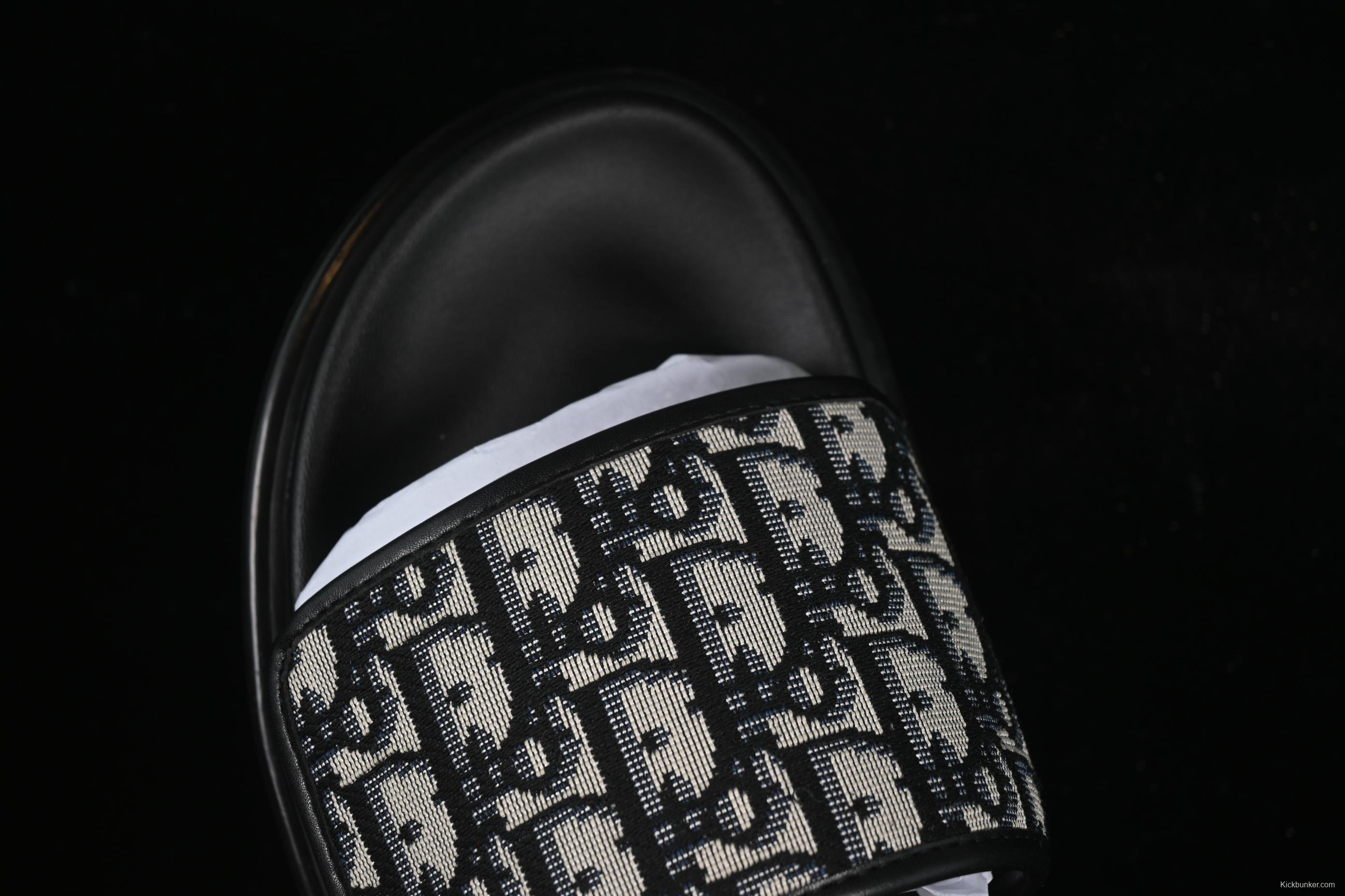 Dior Aqua Summer Men's Platform Casual Sandals with Oblique Print and Leather Accents - 3SA126ZSA