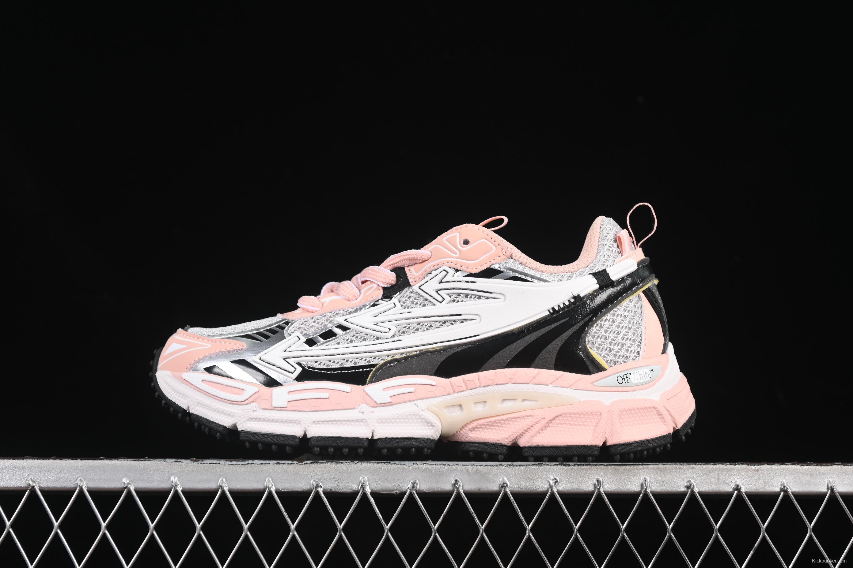 Off-White Be Right Low-Top Lifestyle Sneakers in Silver Pink - C.D4