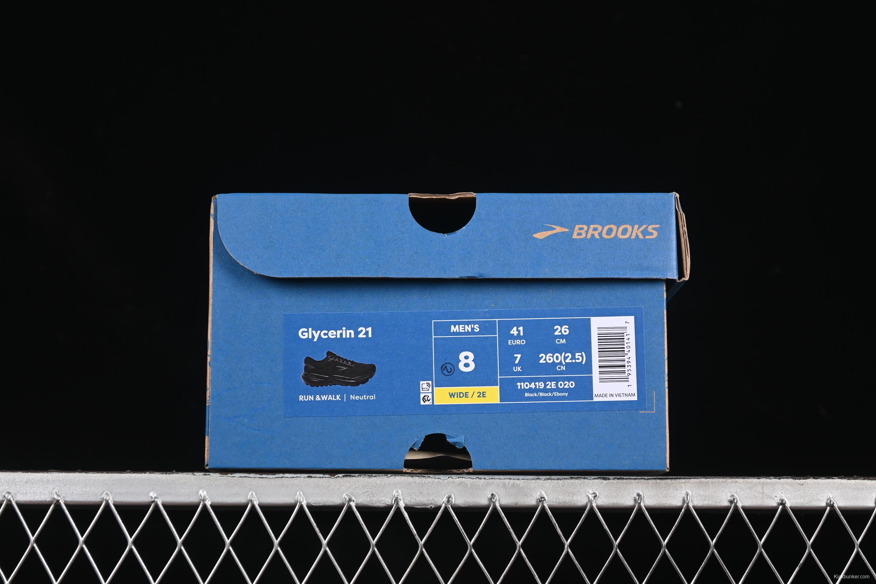 Brooks Glycerin 21 Cushioned Marathon Nitrogen Running Shoes - 1104192E020