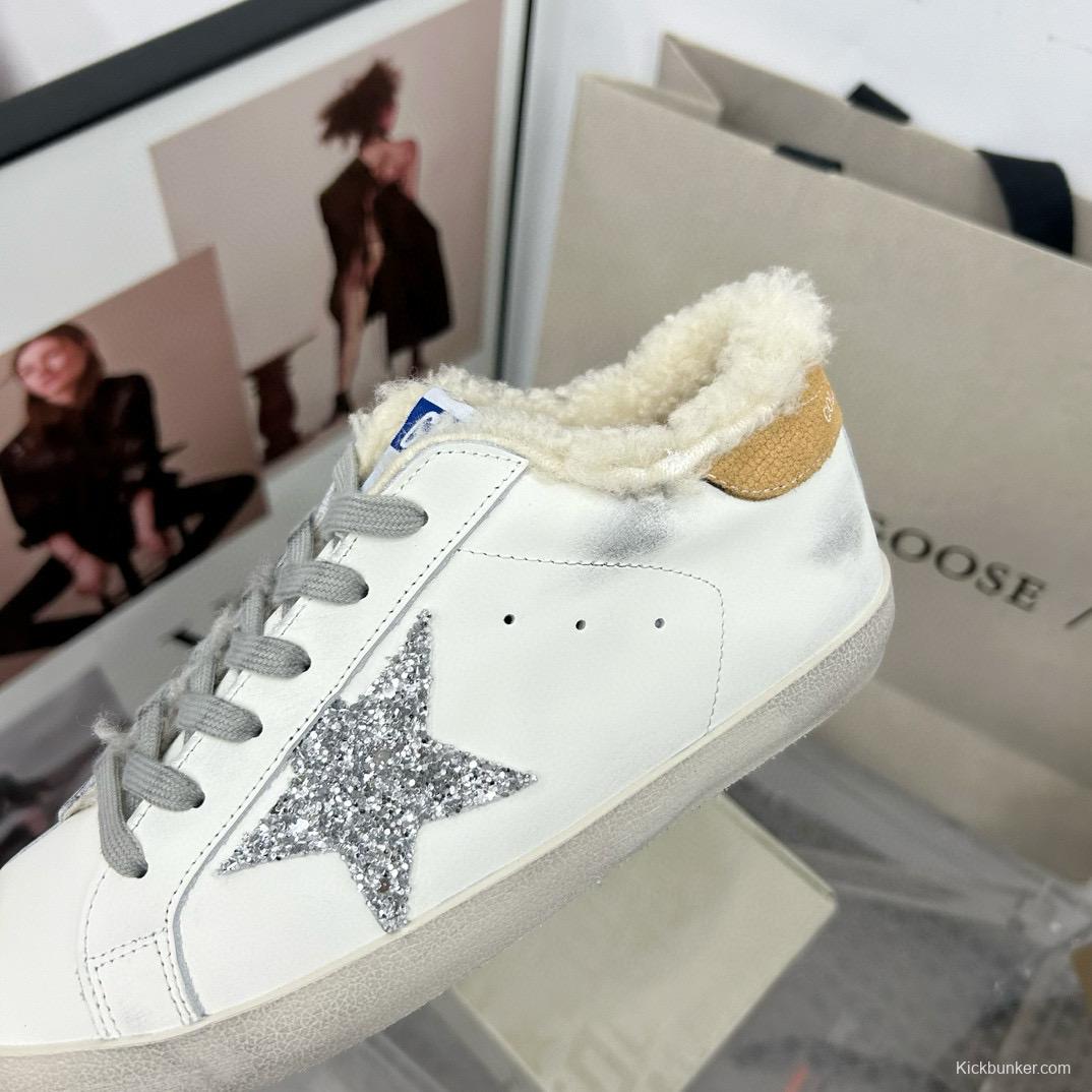 2025 Women GGDB White Silver Leather Sneakers MJ00260