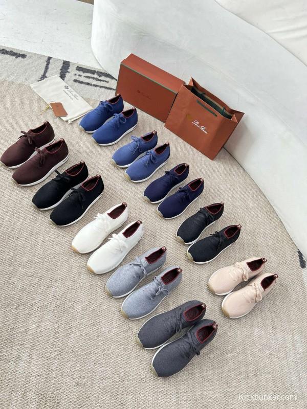 2024 Men LP Navy Wool Knit Sneakers MJ00330